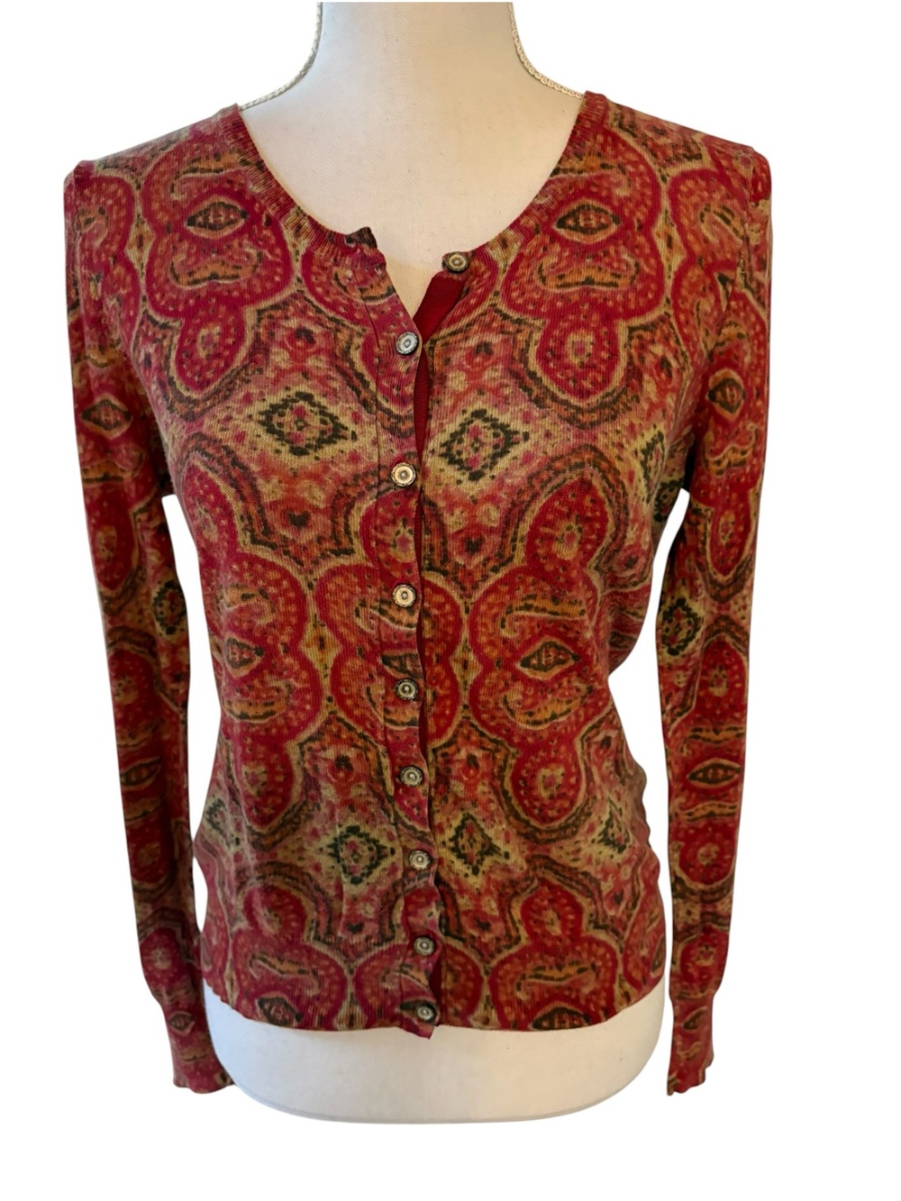 Lucky Brand Lightweight Button Up Cardigan Sweater.  Size M